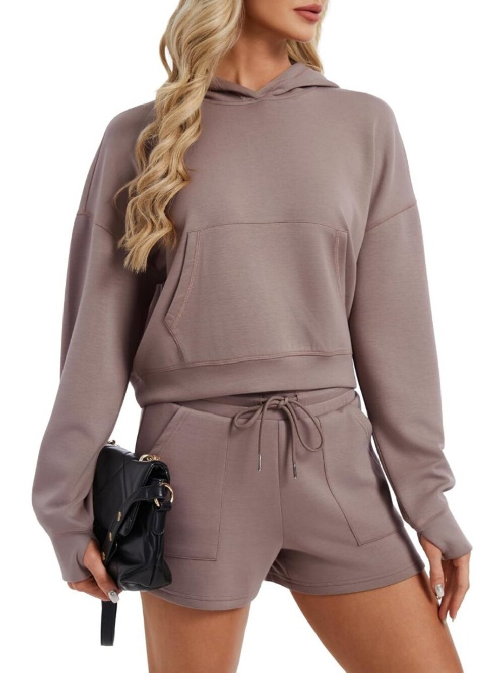 Chic Women's 2-Piece Scuba Lounge Set | Comfy Casual Outfit for Relaxing